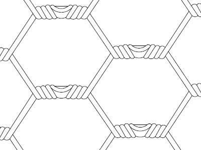 A drawing of reverse twist garden fence.