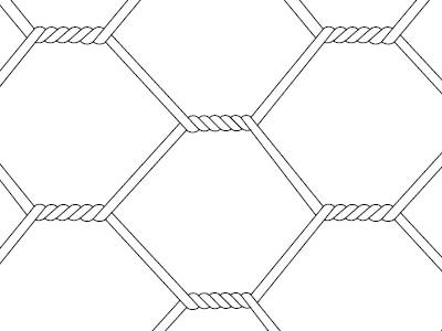 A drawing of triple twist garden fence.