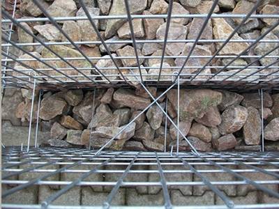 Several stiffeners are added inner of the welded gabion.